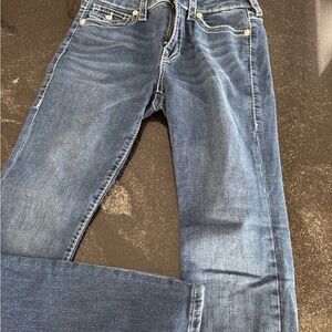 True Religion Mid Rise Skinny Blue Jeans